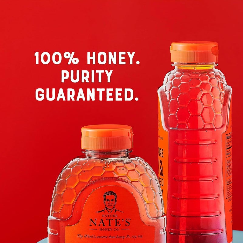 Nature Nate's Nate's 100% Pure, Raw & Unfiltered Honey - Award-Winning Taste, 32oz. Squeeze Bottle - Image 5